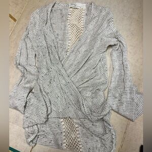 Vintage Havana Light Gray Knit Cardigan